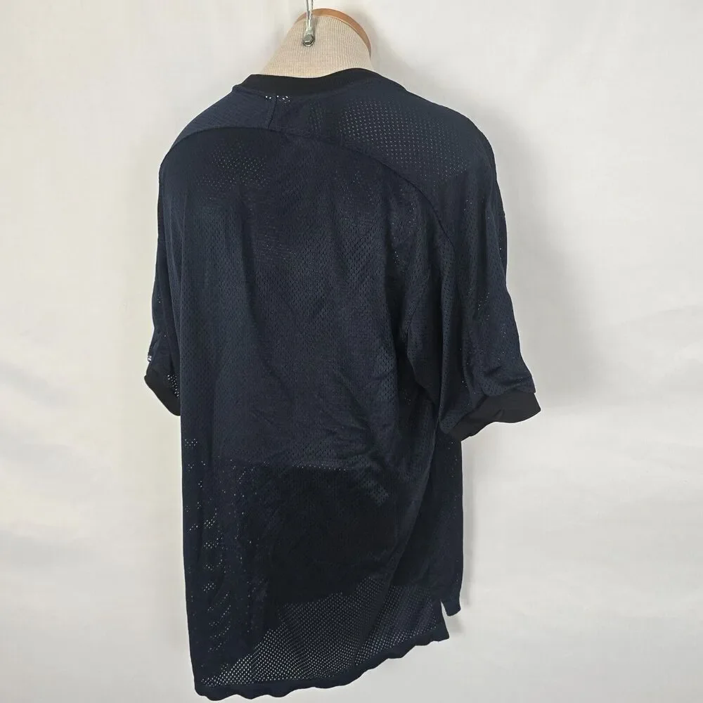 Nike Practice Jersey Men's L / XL Blue Mesh Overlay Short Sleeve Nike-Fit